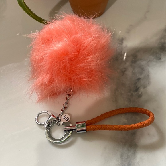 Accessories | Peach Fuzz Ball Key Chain | Poshmark